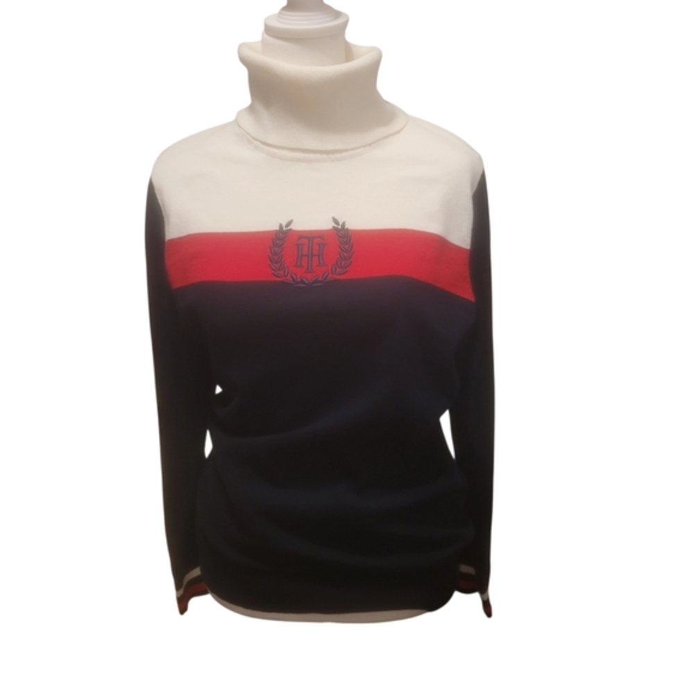 Tommy Hilfiger Colorblock Turtleneck‎ Sweater Classic SZ
